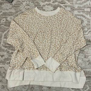 Cream Leopard Print Crewneckk
